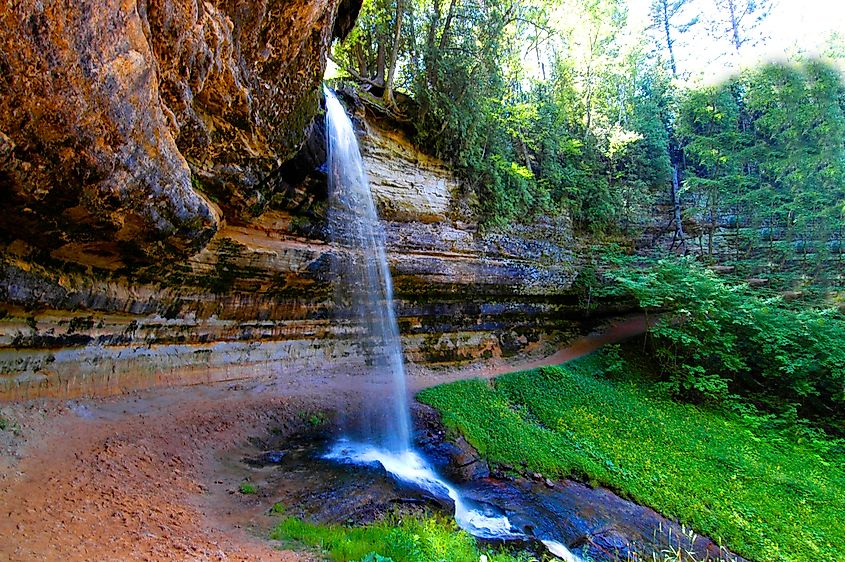 Munising Waterfalls, Munising, Michigan, Upper Peninsula. Editorial credit: Dennis MacDonald / Shutterstock.com