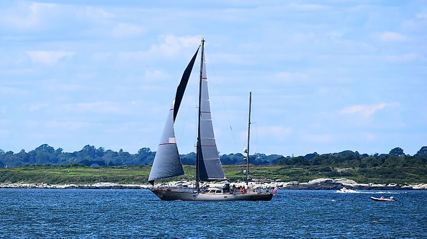 Sakonnet Harbor off Little Compton, Rhode Island.