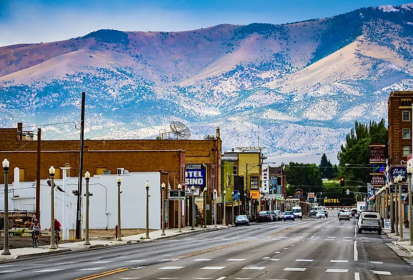 Downtown street in Ely, Nevada.