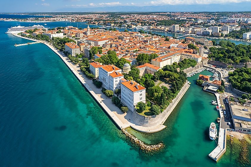 Aerial view of the Zadar town in Dalmatia region of Croatia (Credit: Mazur Travel via Shutterstock)