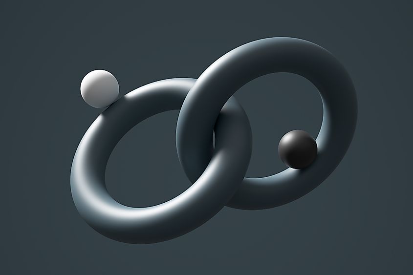 Two interlinked circles