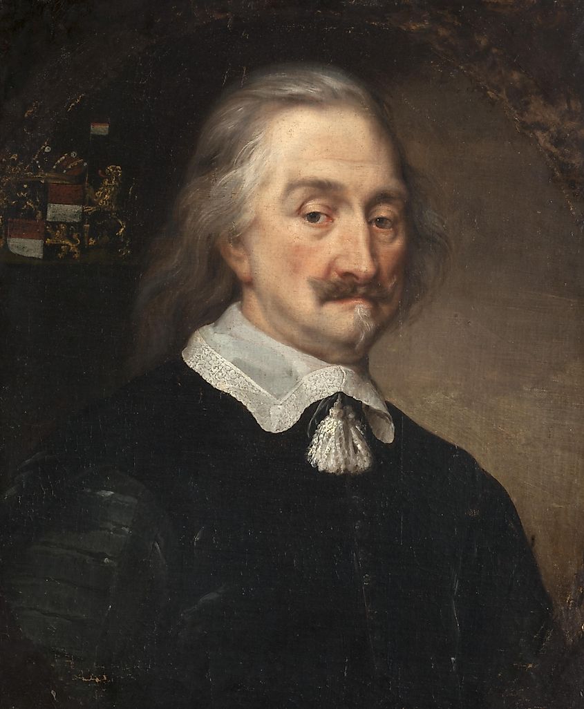 An oil painting of Thomas Hobbes. Credit Wikimedia Commons: David Beck