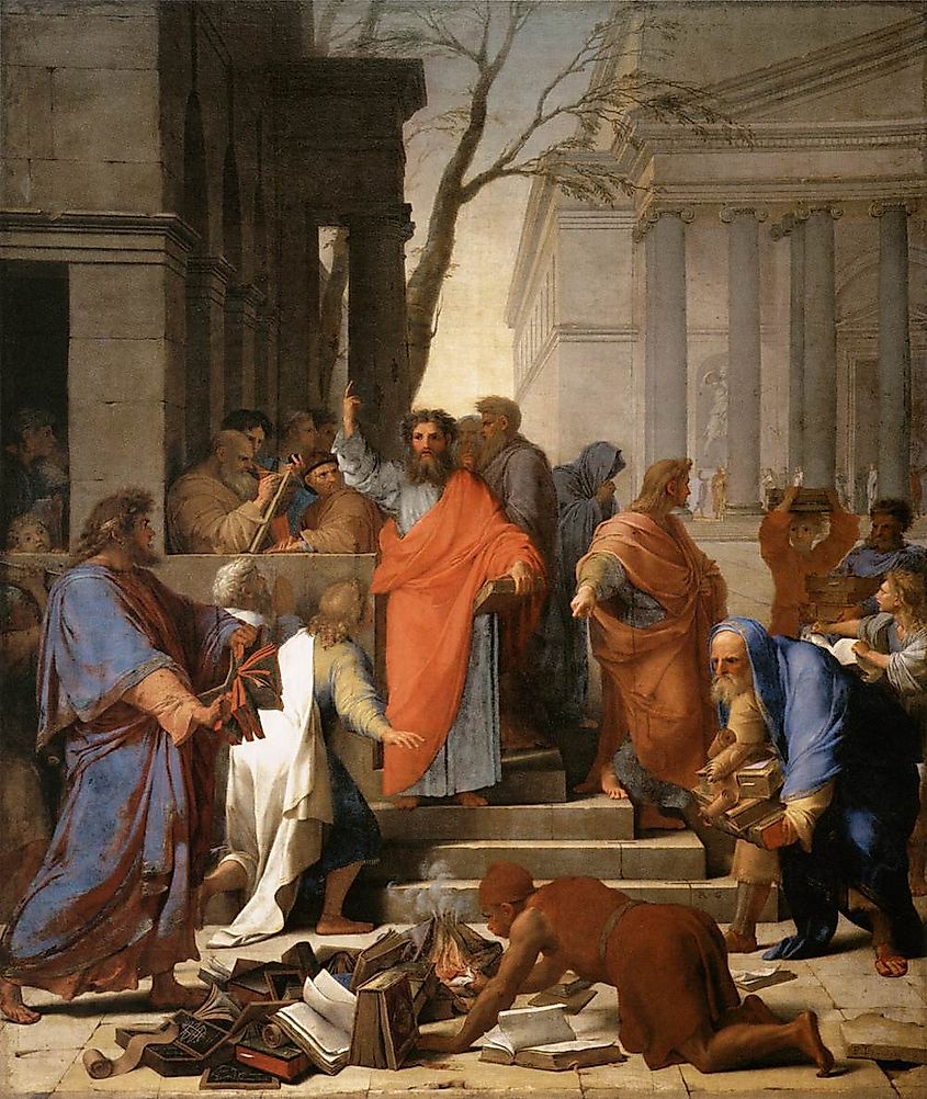 The Preaching of Saint Paul at Ephesus, a 1649 portrait by Eustache Le Sueur