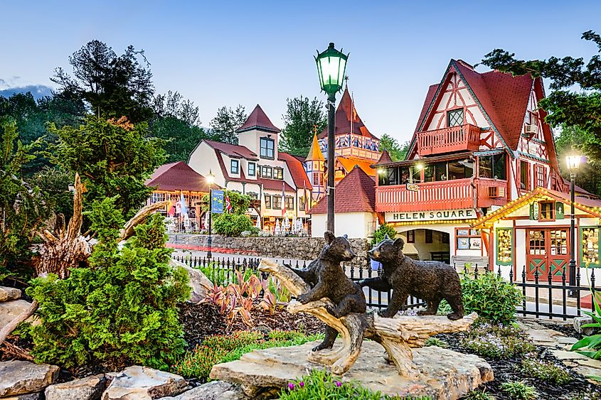 The beautiful Bavarian-style town of Helen, Georgia.