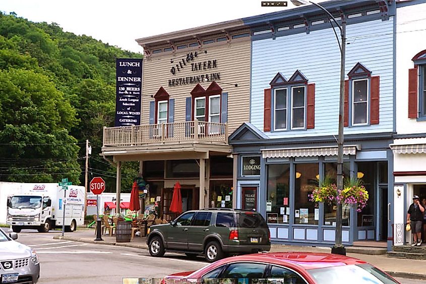 The Village Tavern Restaurant and Inn in downtown Hammondsport, New York.