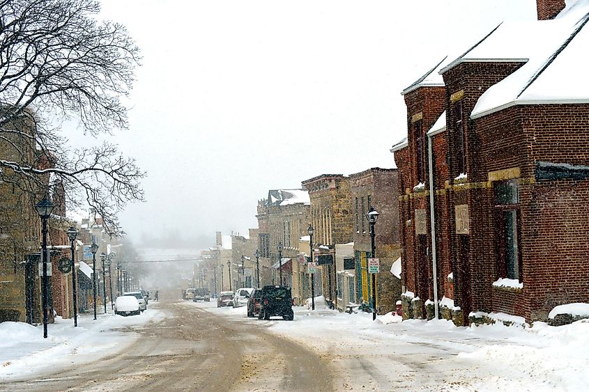 Snowy day in Mineral Point