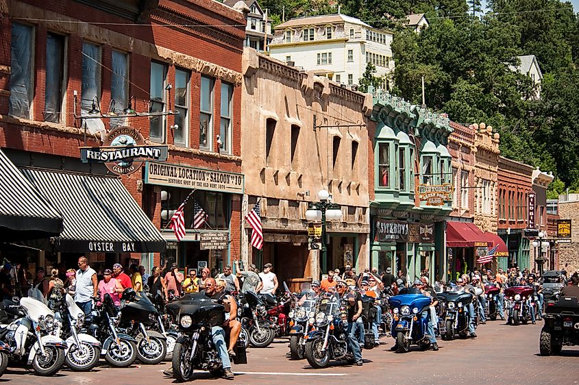 Sturgis, South Dakota, US, during the annual rally for bikers. Editorial credit: Photostravellers / Shutterstock.com
