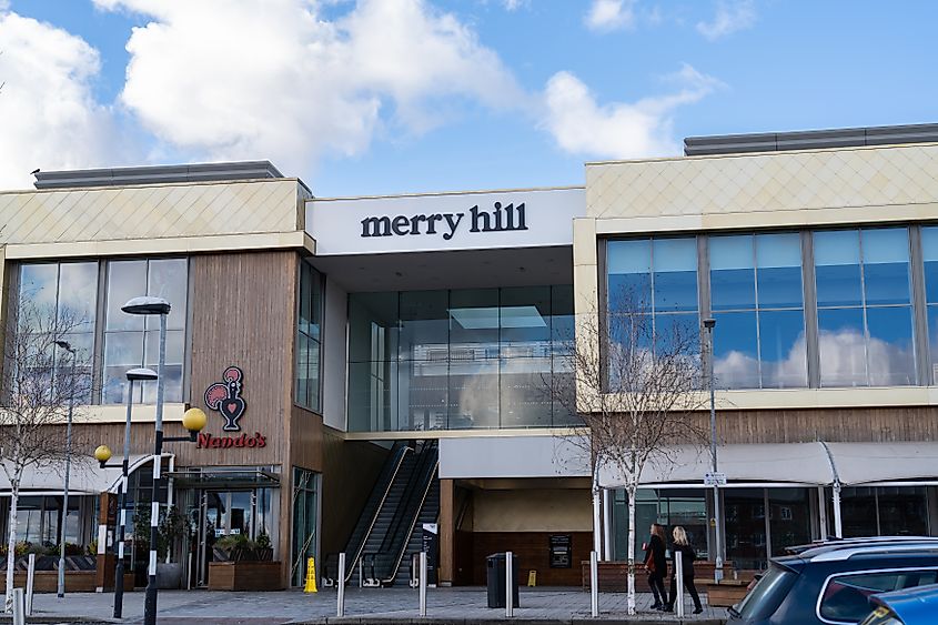 e Merry Hill Shopping Centre Mall in Brierley Hill. Editorial credit: Richard OD / Shutterstock.com