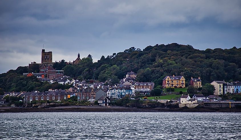 Homes in Bangor, Gwynedd, Wales.