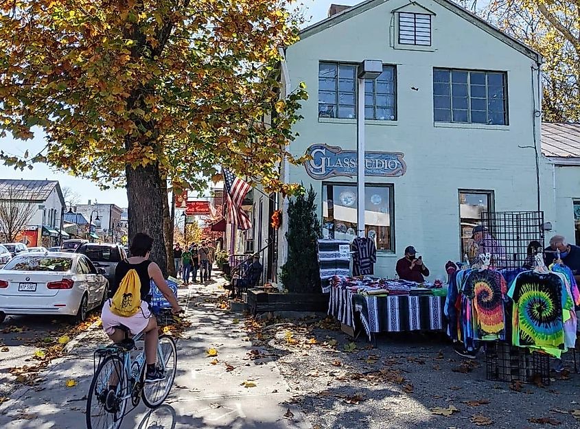 View of Yellow Springs in Fall, via One Day in Yellow Springs: Ohio’s Hippie Town (imperfectidealist.com)