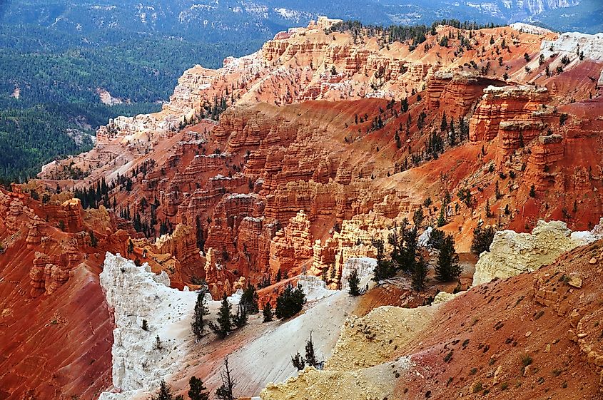 The Cedar Breaks National Monument Park, an outdoor landmark located 30 minutes from Cedar City, Utah.