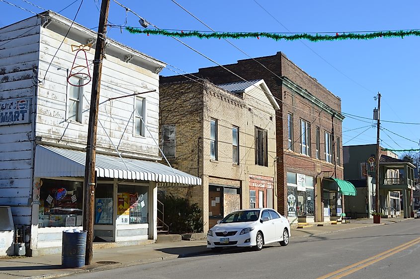 Downtown in New Straitsville, Ohio.