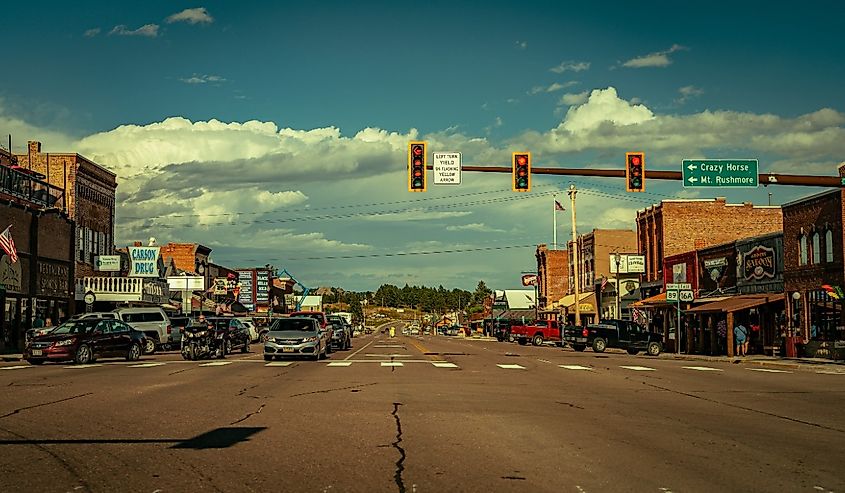 Downtown Custer, South Dakota.