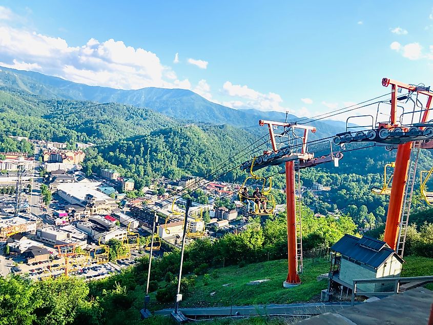 Overlooking Gatlinburg, Tennessee.