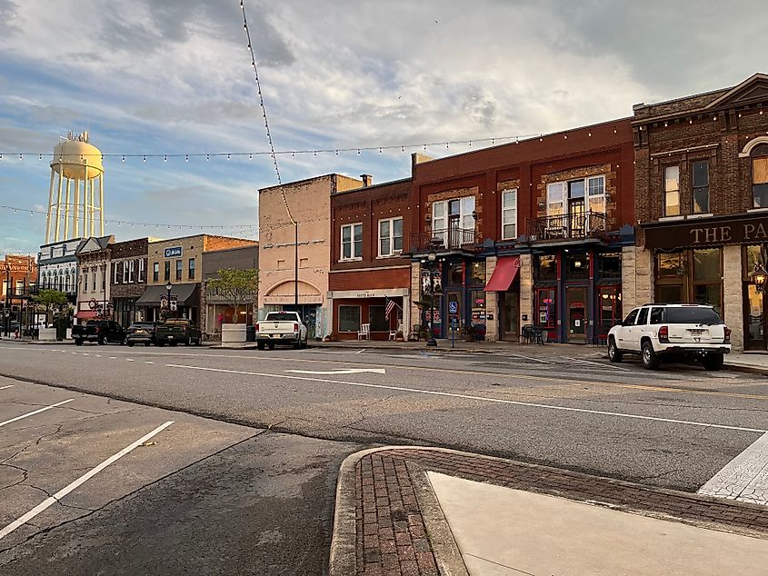 Downtown Tuscumbia, Alabama. 