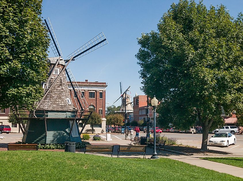 Windmill at Dutch village Pella in Iowa