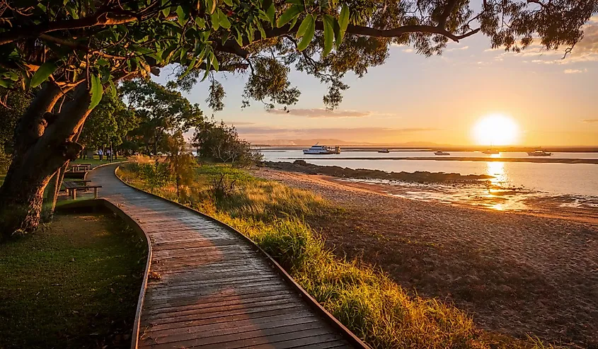 Sunset at the town of Seventeen Seventy, Queensland.