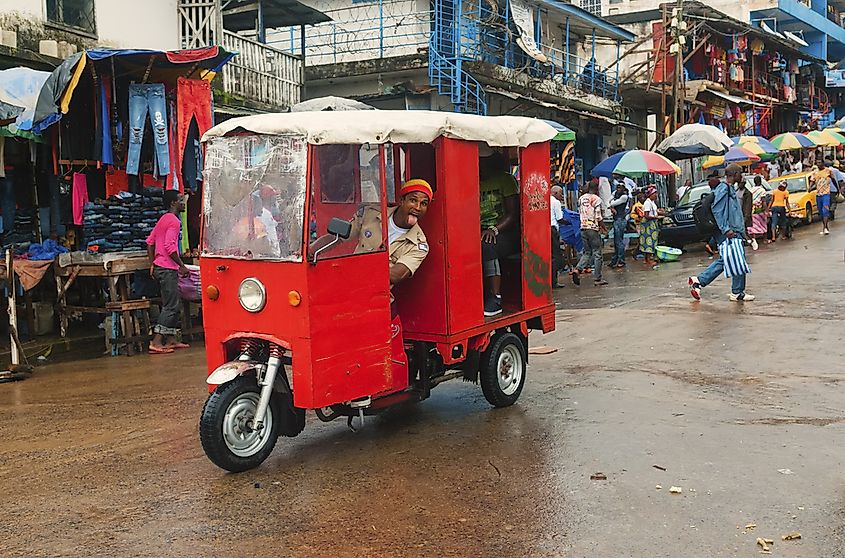 Monrovia is the largest city and hub of the country of Liberia. Editorial credit: llucky78 / Shutterstock.com