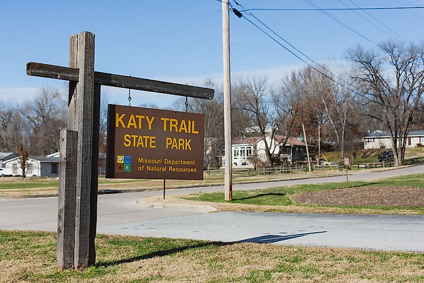 The Katy Trail is a major attraction in Rocheport, Missouri