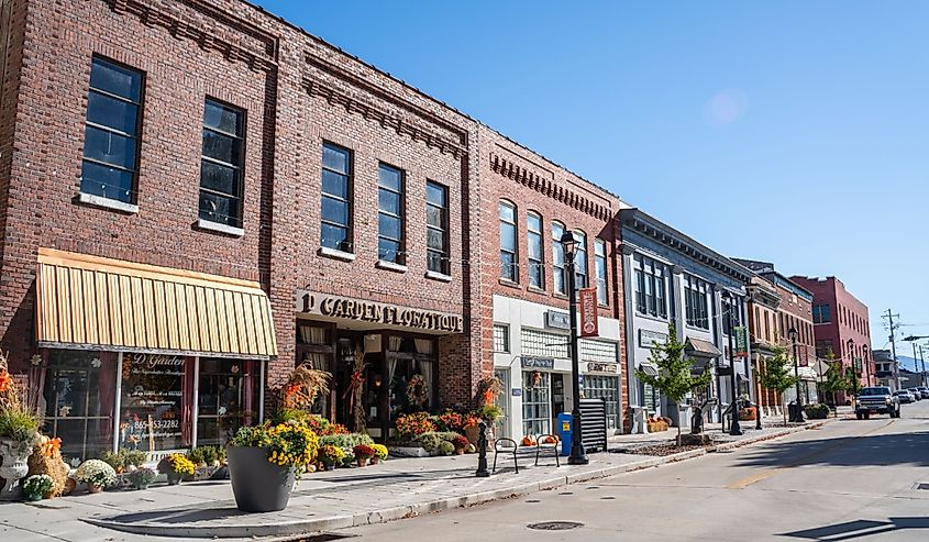 historic downtown Sevierville Tennessee, hometown of Dolly Parton.