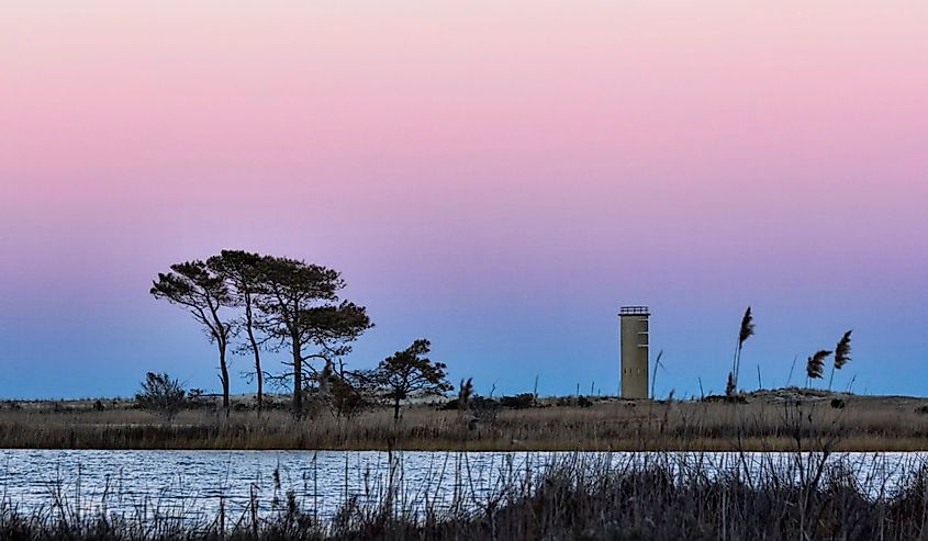 Pink sunset at Rehoboth Beach, Delaware