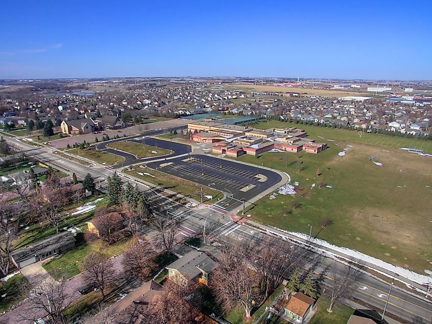 Aerial view of Brandon, South Dakota.