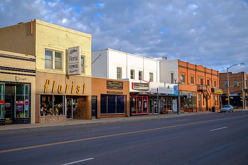 The historic downtown of Laramie, Wyoming