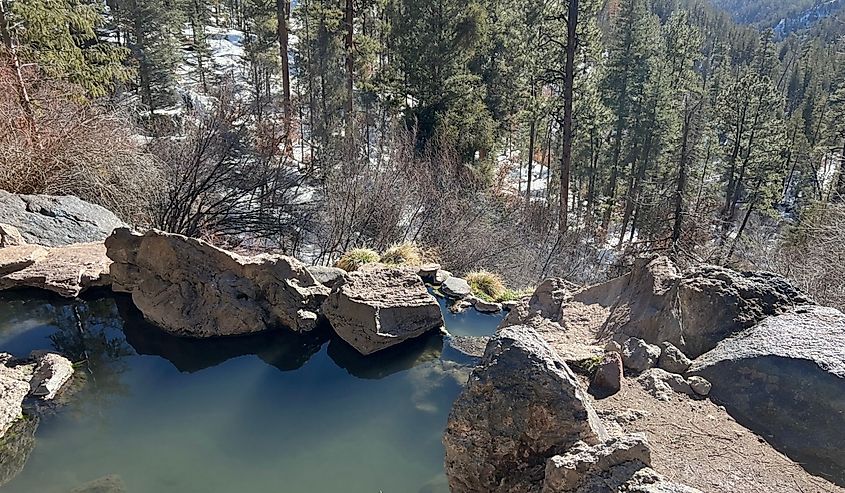 Remote Spence Hot Springs in Jemez, New Mexico