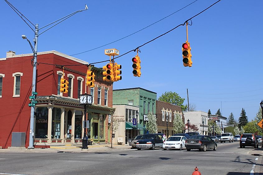 Downtown South Lyon, Michigan along Pontiac Trail