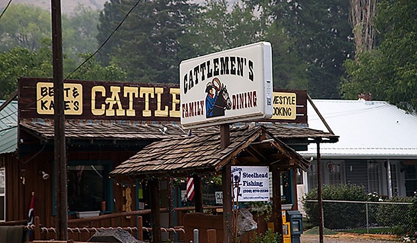 Kates Cattlemen's Restaurant in Riggins, Idaho.