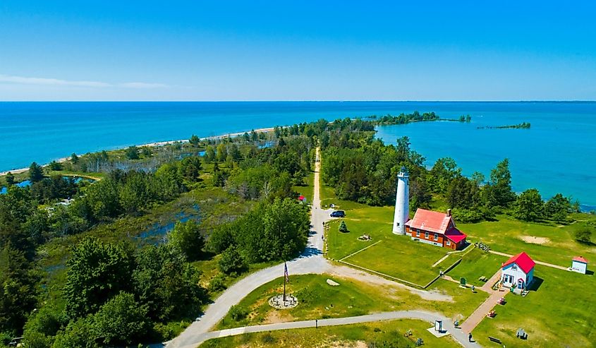 Tawas Point State Park off Tawas Bay in Lake Huron in Baldwin Township in Northern Michigan