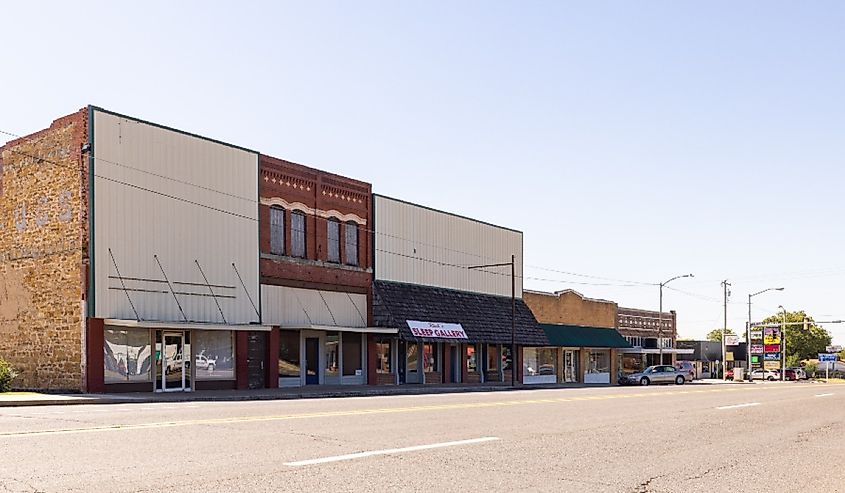 The old business district on Broadway Avenue, Sulphur, Oklahoma