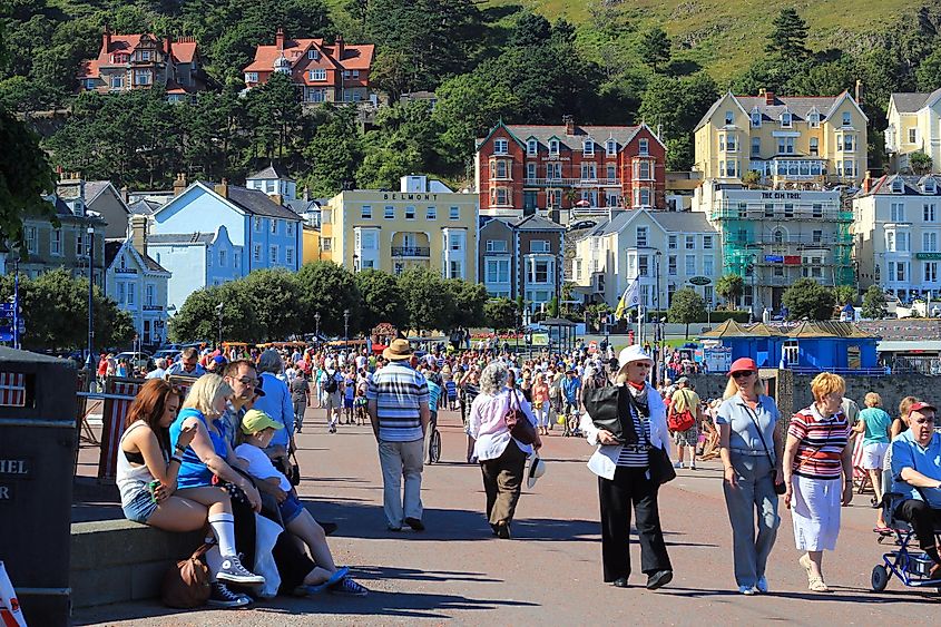 The seafront or esplanade in Llandudno, Conwy