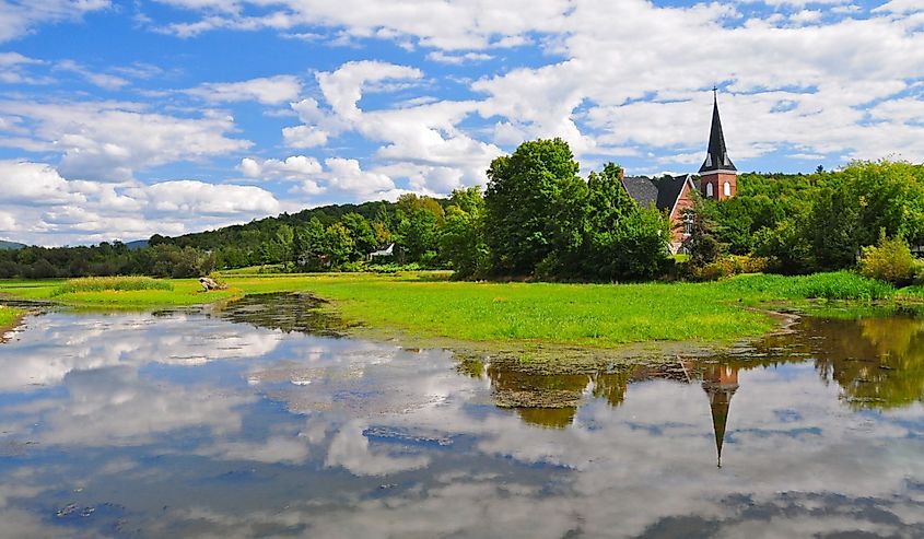 Old church in Knowlton, Quebec, Canada