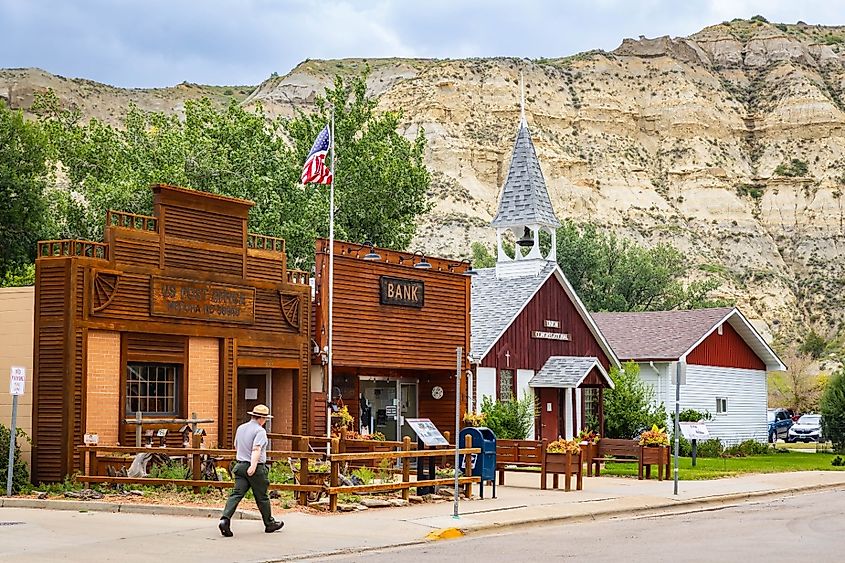 Main Street in Medora, North Dakota.