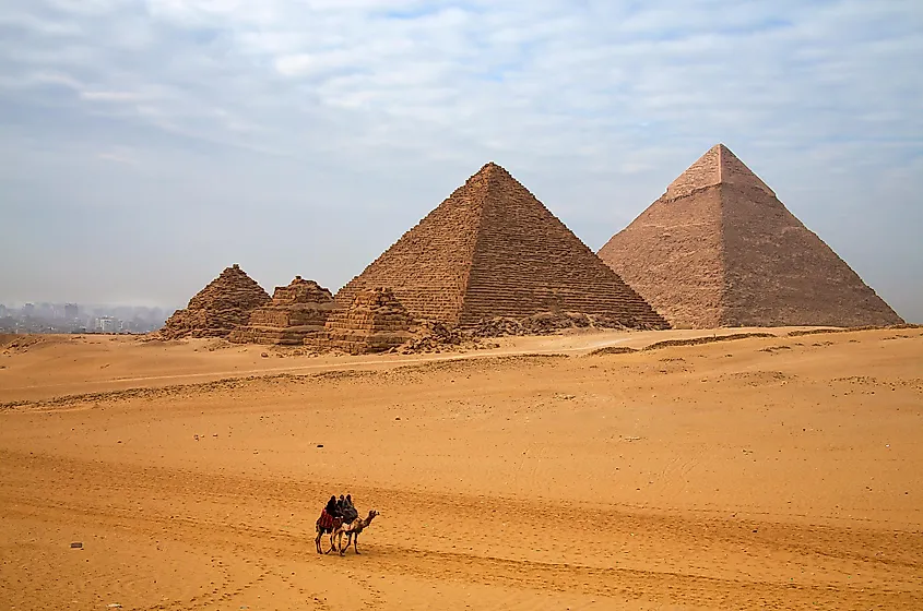 The Pyramids of Giza.