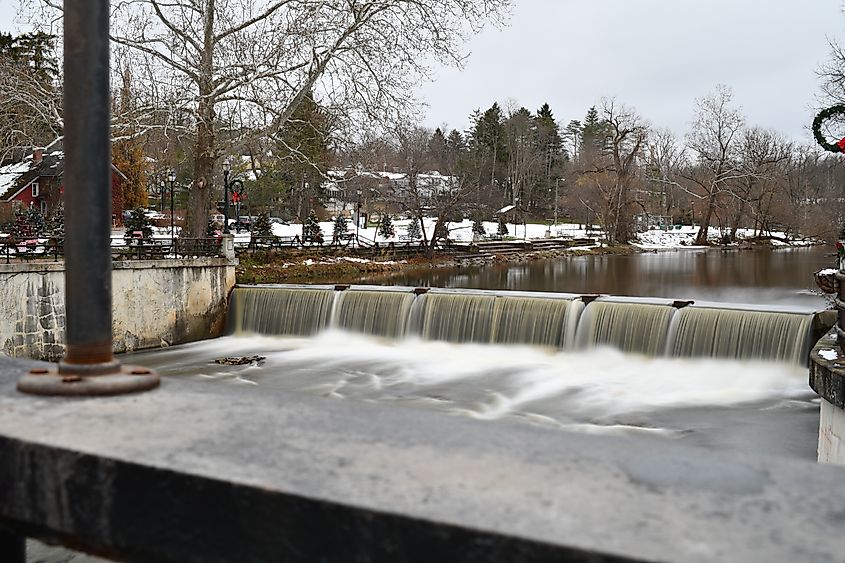 Chagrin Falls in winter.