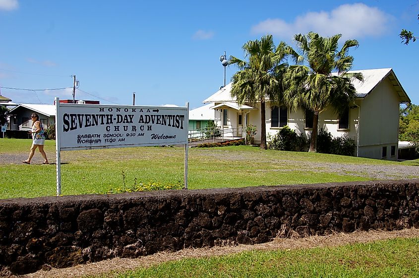 A church in Honokaa, Big Island, Hawaii.