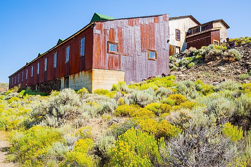 The rustic Carissa Gold Mine in South Pass City, Wyoming.