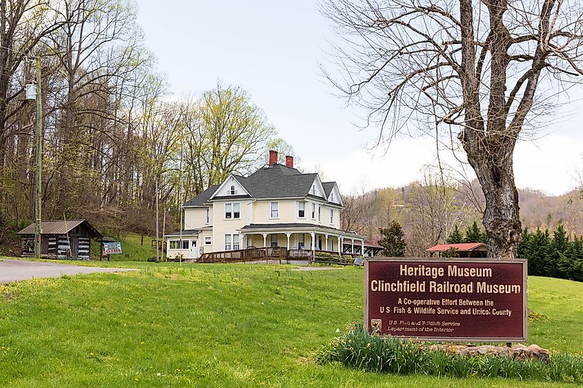 The Heritage Museum and the Clinchfield Railroad Museum in Erwin, Tennessee