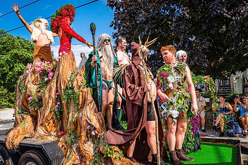 Carnival parade in Provincetown, Massachusetts.