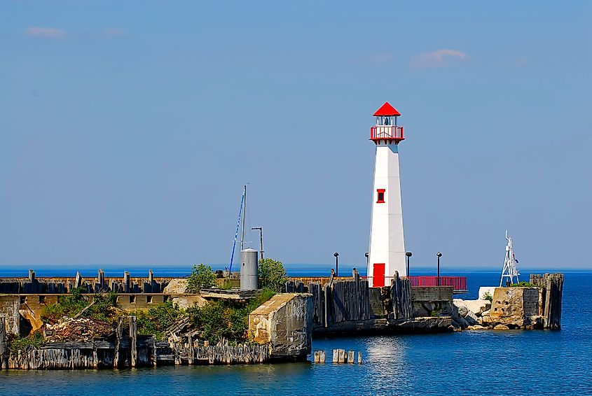 Wawatam Lighthouse on St. Ignace, Michigan.