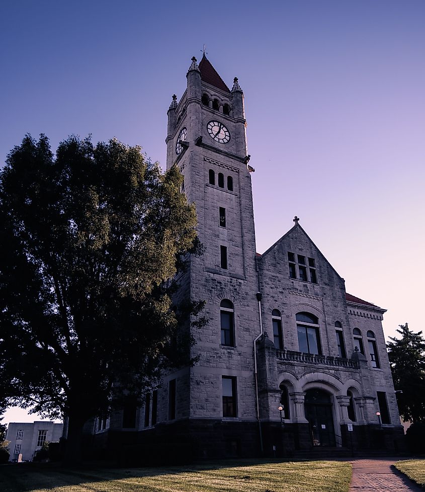 A vertical view of the Greene County Courthouse in Xenia, Ohio