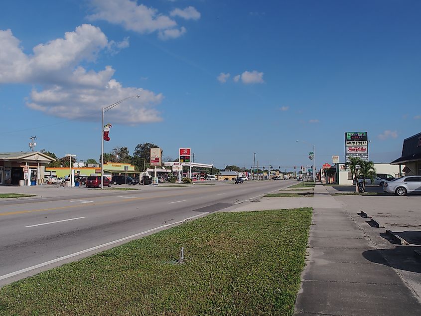 This is a view of Clewiston, as seen along State Route 27.