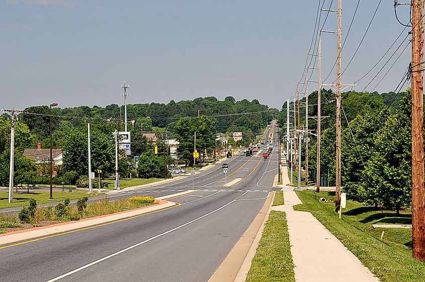 Lancaster Pike (Route 41) in Hockessin, Delaware.