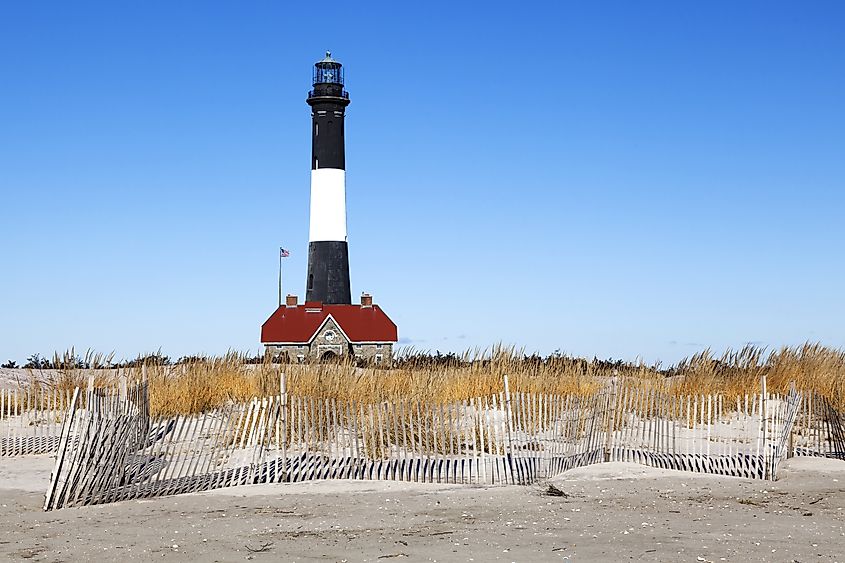 FIre Island lighthouse. Fire Island, Long Island, New York