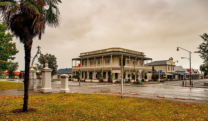 Downtown Martinborough, Wairarapa, New Zealand.