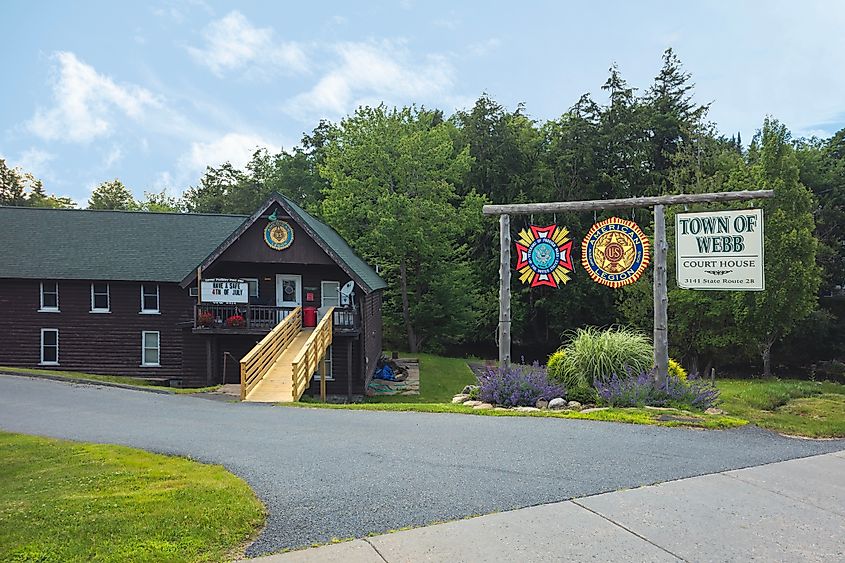 Courthouse in Webb, New York.