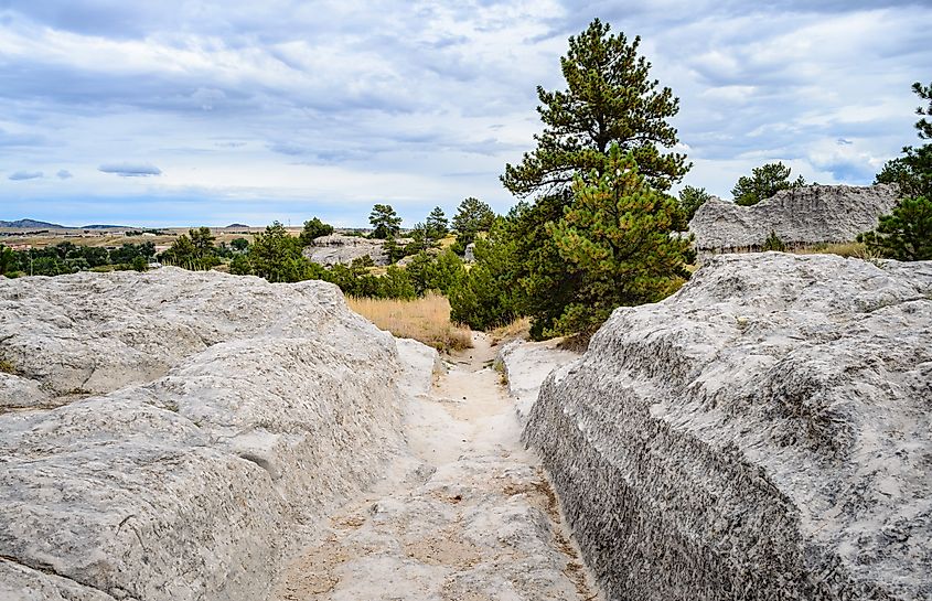 Oregon Trail Ruts State Historic Site, not far from Torrington, Wyoming