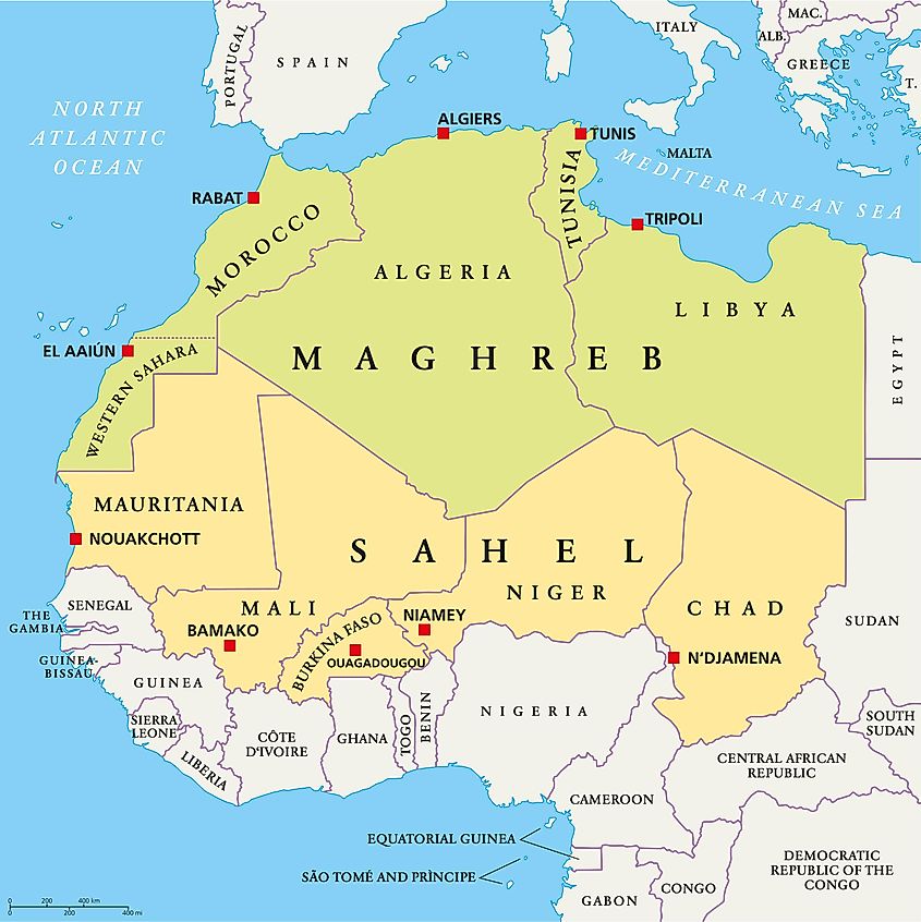 Maghreb Africa WorldAtlas